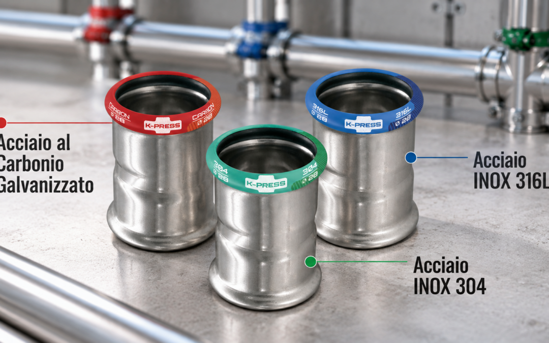 Acciaio inox 304 nel PressFitting: differenze con 316L e acciaio al carbonio